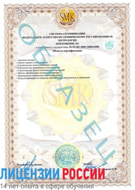 Образец сертификата соответствия (приложение) Хасавюрт Сертификат OHSAS 18001